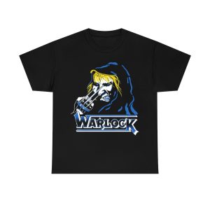 Warlock 1985 Hellbound Blue Design Tour Shirt 1