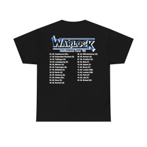 Warlock 1985 Hellbound Blue Design Tour Shirt 2