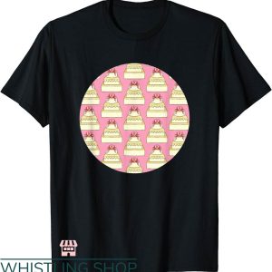 Wedding Cake T-shirt Cakes Pattern On Pink Background