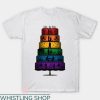 Wedding Cake T-shirt Gay Pride Wedding Cake With Rainbow