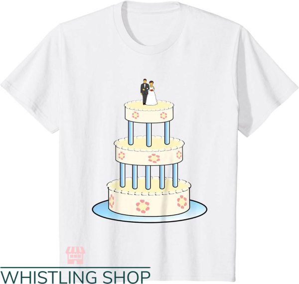 Wedding Cake T-shirt Wedding Cake Cartoon T-shirt