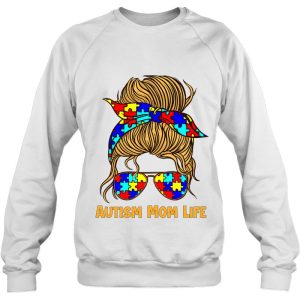 Womens Autism Mom Life Messy Bun Autism Mom 4