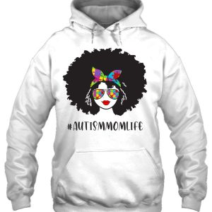 Womens Black Autism Mom Life Autistic Awareness Afro African 3