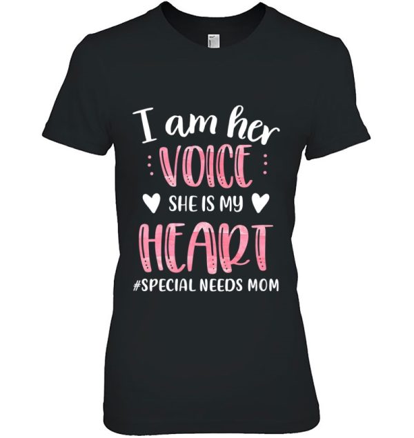 Womens I’m Her Voice She Is My Heart Autism Mom Autism Kid