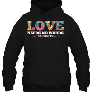 Womens Love Need No Words Autism Awareness Autism Mom 3