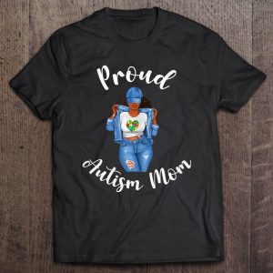 Womens Proud Autism Mom African American Black Mom Woman Strong 1