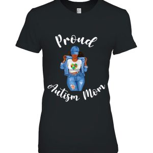 Womens Proud Autism Mom African American Black Mom Woman Strong 2