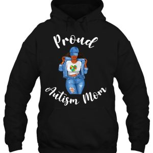 Womens Proud Autism Mom African American Black Mom Woman Strong 3