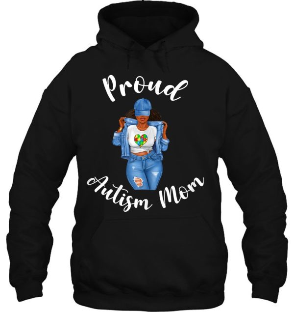 Womens Proud Autism Mom African American Black Mom Woman Strong