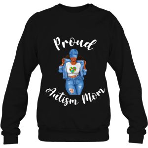 Womens Proud Autism Mom African American Black Mom Woman Strong 4