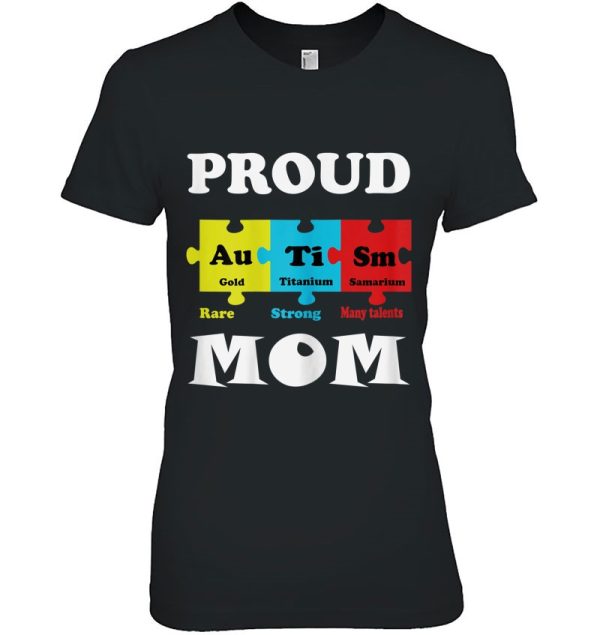 Womens Proud Autism Mom Periodic Table Puzzle