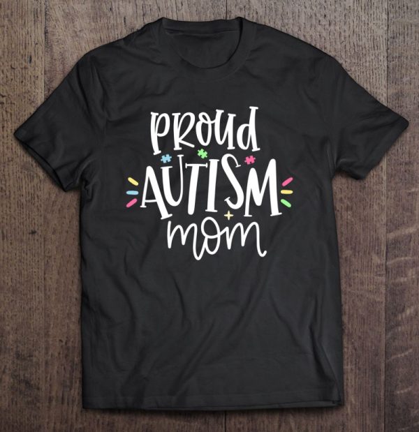 Womens Proud Autism Mom V-Neck