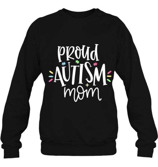 Womens Proud Autism Mom V-Neck