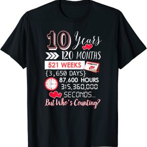 10th Wedding Anniversary Gift for Couple T-Shirt – Apparel, Mug, Home Decor – Perfect Gift For Everyone