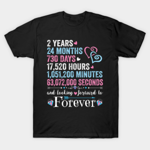 2 Years Wedding Marriage Gift for Husband and Wife T-Shirt – Apparel, Mug, Home Decor – Perfect Gift For Everyone