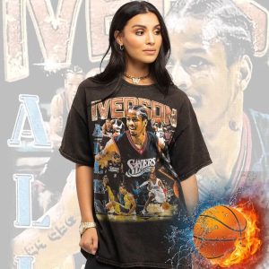 Allen Iverson Basketball Players Nba Graphic T-shirt – Apparel, Mug, Home Decor – Perfect Gift For Everyone