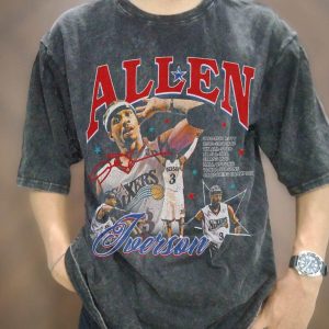 Allen Iverson Basketball Players Nba Sports Vintage Graphic T-shirt – Apparel, Mug, Home Decor – Perfect Gift For Everyone