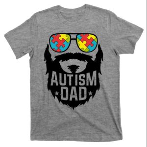 Autism Awareness Puzzle Piece Sunglasses Proud Autism Dad T-Shirt – The Best Shirts For Dads In 2023 – Cool T-shirts