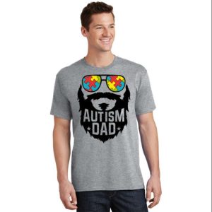 Autism Awareness Puzzle Piece Sunglasses Proud Autism Dad T-Shirt – The Best Shirts For Dads In 2023 – Cool T-shirts