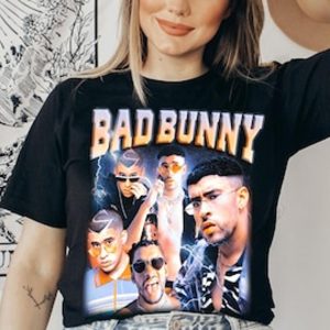 Bad Bunny Rapper Vintage Bootleg T-shirt For Rap Music Fans – Apparel, Mug, Home Decor – Perfect Gift For Everyone