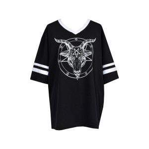 Baphomet American Football Mesh Net T-shirt – Apparel, Mug, Home Decor – Perfect Gift For Everyone