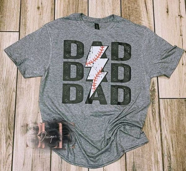 Baseball Dad Lightning T-shirt For Guy – The Best Shirts For Dads In 2023 – Cool T-shirts