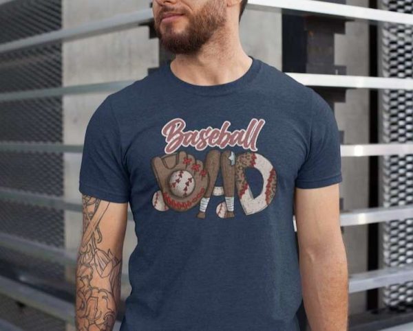 Baseball Dada T-Shirt For Men – The Best Shirts For Dads In 2023 – Cool T-shirts