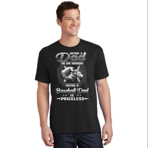 Being A Baseball Dad Is Princeless – Funny Baseball Daddy Shirts – The Best Shirts For Dads In 2023 – Cool T-shirts