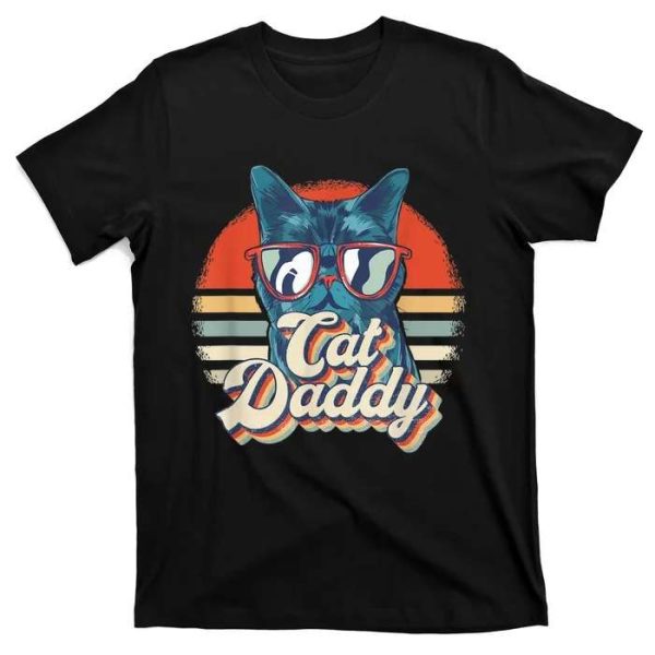 Best Cat Dad Ever Shirt Cat Daddy Paw Fist Bump Meow Cat T-Shirt – The Best Shirts For Dads In 2023 – Cool T-shirts