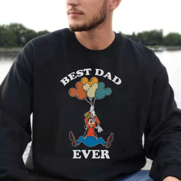 Best Dad Ever Goofy Dad With Mickey Balloon – Disney Shirts For Dads – The Best Shirts For Dads In 2023 – Cool T-shirts