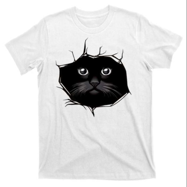 Black Cat Stares At You – Funny Cat Eyes Shirt – The Best Shirts For Dads In 2023 – Cool T-shirts