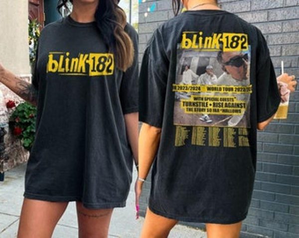 Blink 182 The World Tour 2023 2024 Concert Shirt Best Fan Gifts – Apparel, Mug, Home Decor – Perfect Gift For Everyone