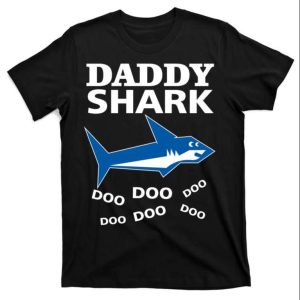 Cartoon Daddy Shark Funny T-Shirt – The Best Shirts For Dads In 2023 – Cool T-shirts