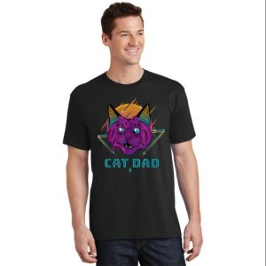 Cute Cat Dad T-Shirt For Men – Perfect Cat Lover Gift – The Best Shirts For Dads In 2023 – Cool T-shirts