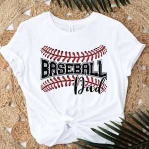 Cute Dad Baseball T-Shirt Sports Daddy Gift – The Best Shirts For Dads In 2023 – Cool T-shirts