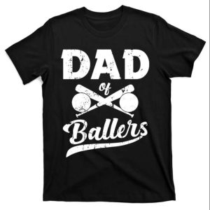 Dad Of Ballers Softball Dad Player T-Shirt – The Best Shirts For Dads In 2023 – Cool T-shirts