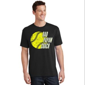 Dad Papaw Coach Softball T-Shirt – The Best Shirts For Dads In 2023 – Cool T-shirts