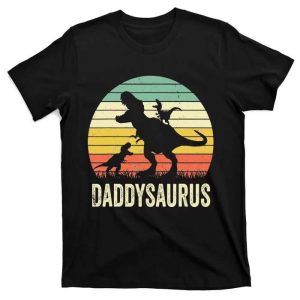 Daddy Dinosaur Daddysaurus – Dad And Son Matching Dinosaur Shirts – The Best Shirts For Dads In 2023 – Cool T-shirts