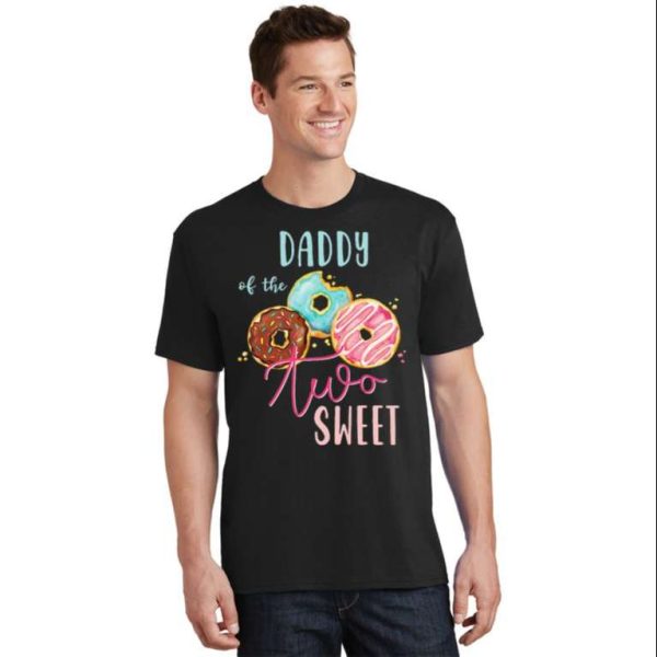 Daddy Of The Two Sweet Donut T-Shirt – The Best Shirts For Dads In 2023 – Cool T-shirts