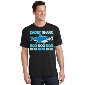 Daddy Shark Doo Doo Doo Cute T-Shirt For Men – The Best Shirts For Dads In 2023 – Cool T-shirts