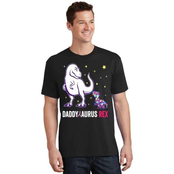 Daddysaurus Rex Autism – Autism Awareness T-Shirts – The Best Shirts For Dads In 2023 – Cool T-shirts