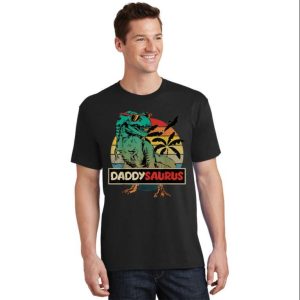 Daddysaurus T-Rex Beach Vibes Tee Shirt – The Best Shirts For Dads In 2023 – Cool T-shirts