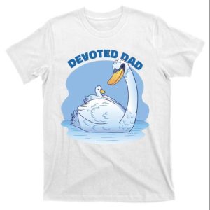 Devoted Dad Swan Fathers Day Cute T-Shirt – The Best Shirts For Dads In 2023 – Cool T-shirts