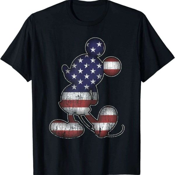 Disney Americana USA Flag Mickey Mouse T-Shirt – The Best Shirts For Dads In 2023 – Cool T-shirts