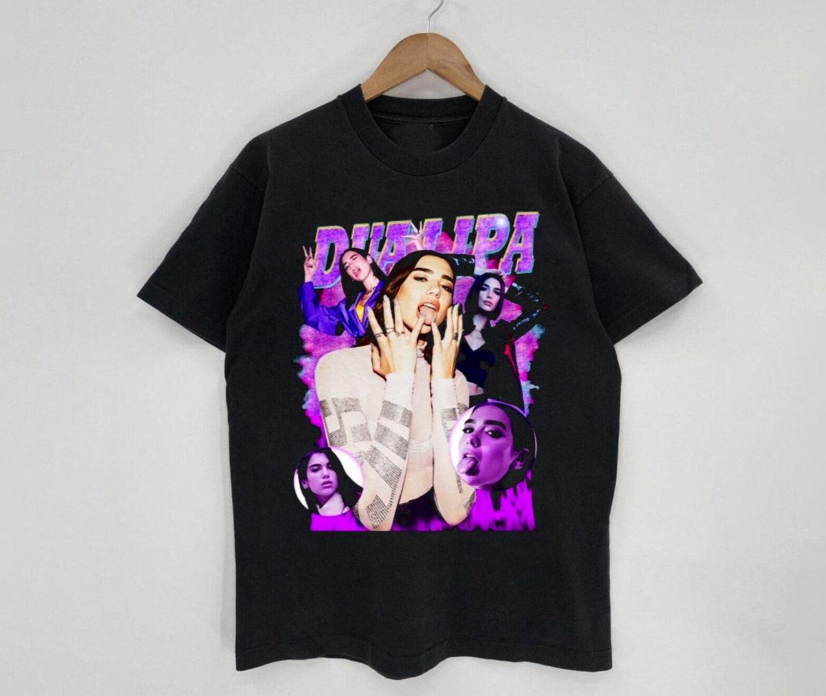 Dua Lipa Vintage Bootleg Graphic Shirt – Apparel, Mug, Home Decor – Perfect Gift For Everyone