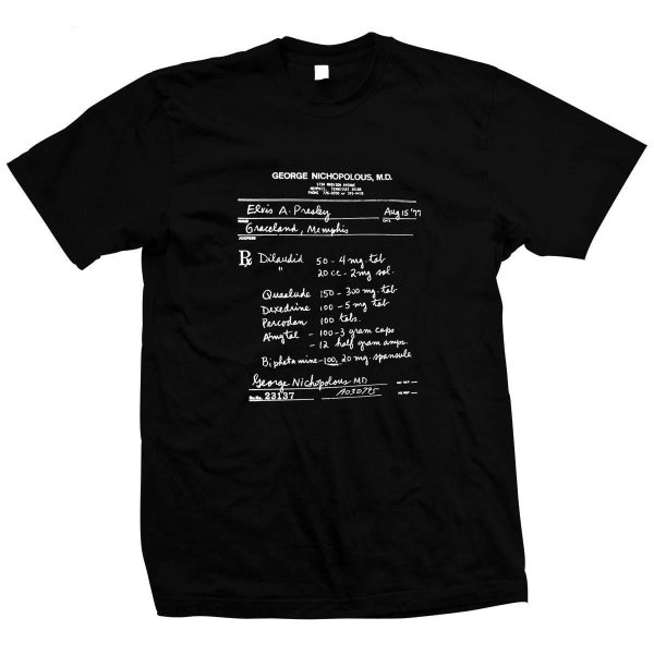 Elvis Presley Doctor’s Script Unisex T-shirt Gifts For Fans – Apparel, Mug, Home Decor – Perfect Gift For Everyone