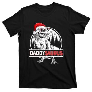 Funny Daddysaurus Christmas T-Shirt – The Best Shirts For Dads In 2023 – Cool T-shirts