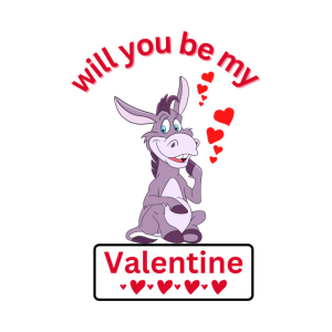 Happy Valentines Day Donkey will you be my Valentine funny 2023 T shirt 2