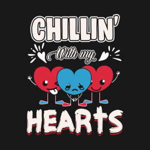 Happy Valentines Day chillin with my hearts Valentine funny 2023 T shirt 2