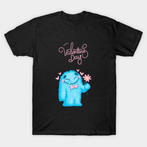 Happy Valentines Day monster flower Valentine funny 2023 T shirt 1